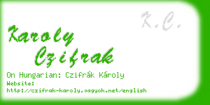 karoly czifrak business card