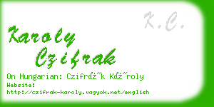 karoly czifrak business card